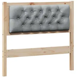 vidaXL Tête de lit Autre Marron et gris clair 90 cm Bois massif en pin pas cher