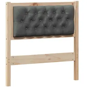 vidaXL Tête de lit Autre marron et gris foncé 80 cm Bois massif en pin pas cher