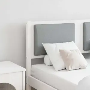 vidaXL Tête de lit Autre Blanc 135 cm Bois massif en pin pas cher