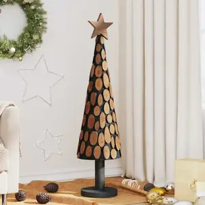 Sapin De Noël Marron 120 Cm Bois De Teck Massif Vidaxl pas cher