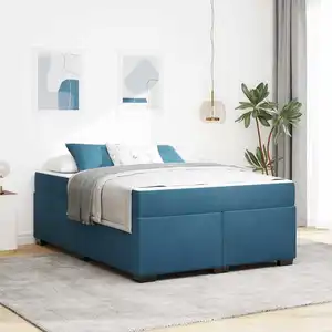 vidaXL Vidaxl Cadre De Lit Autre Bleu Foncé 160 X 200 Cm Velours pas cher