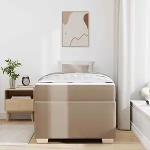 vidaXL Cadre de lit Cappuccino 90 x 200 cm simili-cuir pas cher