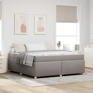 vidaXL Vidaxl Cadre De Lit Autre Taupe 180 X 200 Cm Tissu pas cher