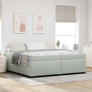 vidaXL Vidaxl Cadre De Lit Autre Gris Clair 200 X 200 Cm Velours pas cher
