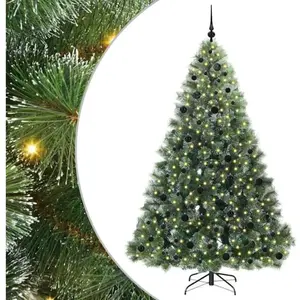 Sapin de Noël artificiel avec 300 LED Vert 210 cm PE et PVC vidaXL