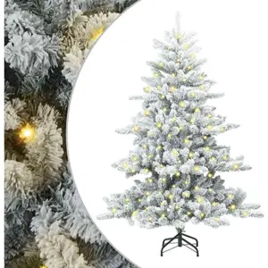 Sapin De Noël Artificiel À Branches Articulées Blanc 150 Cm Vidaxl pas cher