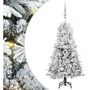 Sapin De Noël Artificiel À Branches Articulées Blanc 120 Cm Vidaxl pas cher