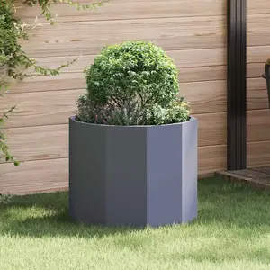 vidaXL Jardinière Anthracite 60 x 60 x 50 cm Acier pas cher