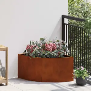 vidaXL Vidaxl Jardinière D'angle Rouillé 60 X 60 X 35 Cm pas cher