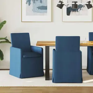 vidaXL Chaise de salle à manger 2 pcs bleu 57 x 67 x 95 cm Tissu pas cher