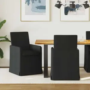 vidaXL Chaise de salle à manger 2 pcs Noir 57 x 67 x 95 cm Tissu pas cher