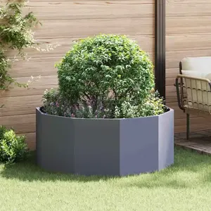 vidaXL Jardinière Anthracite 120 x 120 x 50 cm Acier pas cher