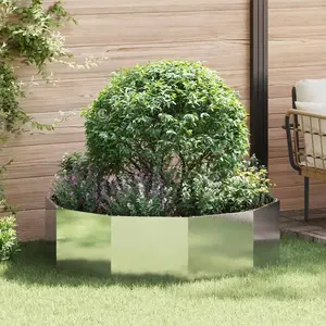 vidaXL Jardinière Argent 120 x 120 x 35 cm Acier inoxydable pas cher