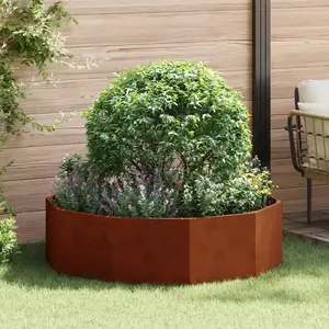 vidaXL Vidaxl Jardinière Rouillé 120 X 120 X 35 Cm pas cher