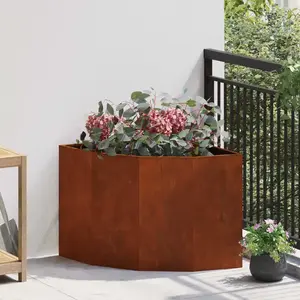 vidaXL Vidaxl Jardinière D'angle Rouillé 60 X 60 X 50 Cm pas cher