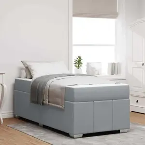 vidaXL Cadre de lit Gris clair 80 x 200 cm tissu pas cher