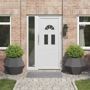 vidaXL Vidaxl Jardinière 2 Pcs Noir 75 X 75 X 60 Cm Acier pas cher