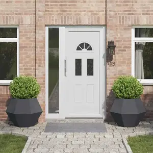 vidaXL Jardinière 2 pcs Anthracite 75 x 75 x 60 cm Acier pas cher