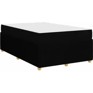 vidaXL Cadre de lit Autre Noir 120 x 200 cm tissu pas cher