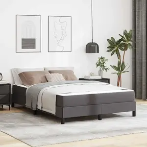 vidaXL Lit Autre Gris 140 x 190 cm Faux cuir pas cher