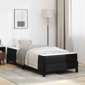 vidaXL Lit Autre Noir 90 x 190 cm Faux cuir pas cher