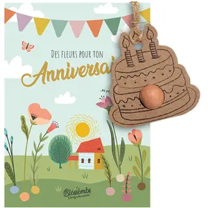 Carte Anniversaire - 1 bombe à graines - BIO | Blossombs pas cher