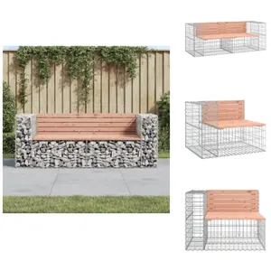 Vidaxl - Banc de jardin design gabion 184x71x65,5 cm bois massif dougl...
