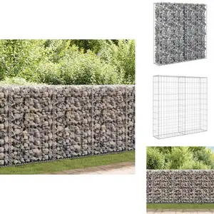 vidaXL Mur à gabion avec couvercles Acier galvanisé 80x20x100 cm - Mur... pas cher