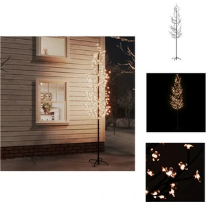 vidaXL Sapin à LED avec fleurs de cerisier Blanc chaud 368 LED 300 cm ... pas cher