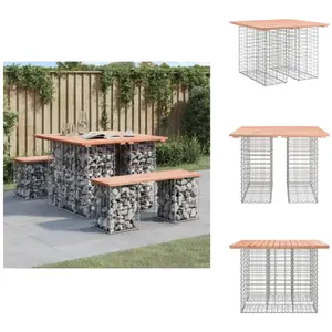 vidaXL Banc jardin design gabion 100x102x72 cm bois massif de douglas ...Vendu parkaufland