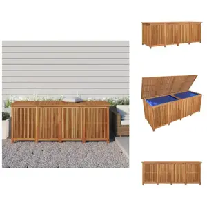 vidaXL Boîte de rangement de jardin 200x80x75 cm bois massif d'acacia - Coffre De Jardin - Rangement Extérieur - Coffre De Rangement - Meuble De JardinVendu parkaufland