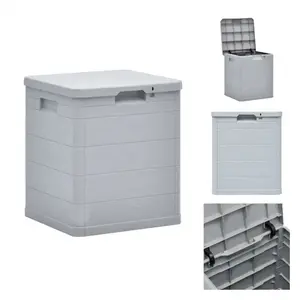 vidaXL Boîte de rangement de jardin 90 L gris clair - Boîtes de jardin pas cher