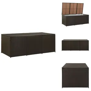 Vidaxl - Boîte de rangement de jardin résine tressée 180x90x70 cm marr...Vendu parkaufland