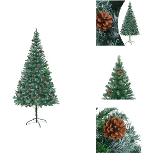vidaXL Sapin de Noël artificiel avec pommes de pin 210 cm - Sapins de ... pas cher