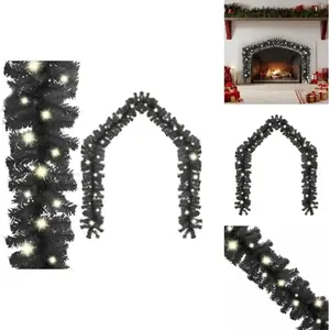 vidaXL Guirlande de Noël avec LED 20 m noir - Eclairage de Noël pas cher