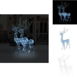 vidaXL Rennes LED 2 pcs. Acrylique 120 cm Blanc Froid - Eclairage de N...