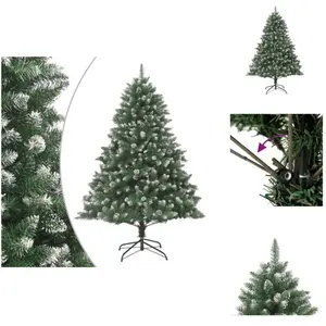 vidaXL Sapin de Noël artificiel avec support 210 cm PVC - Sapins de No... pas cher