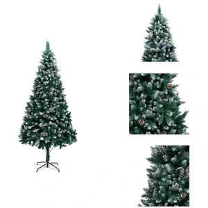 vidaXL Sapin de Noël artificiel avec cônes et neige 210 cm - Sapins de... pas cher