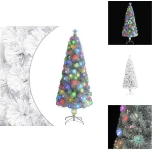 vidaXL Sapin de Noël artificiel avec éclairage blanc 240cm fibre de ve... pas cher