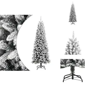 vidaXL Sapin de Noël artificiel enneigé 240 cm PVC&PE - Sapins de Noël pas cher
