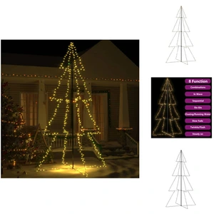 vidaXL Sapin de Noël en forme de cône 360 LEDs Intérieur Extérieur 143... pas cher