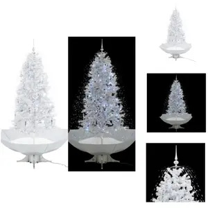 vidaXL Sapin de Noël à neige avec pied parapluie blanc 190 cm - Sapins... pas cher