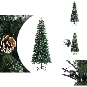 vidaXL Arbre de Noël artificiel avec support Vert 210 cm PVC - Sapins ... pas cher