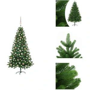 vidaXL Sapin de Noël artificiel avec éclairage & boules 180 cm Vert - ... pas cher