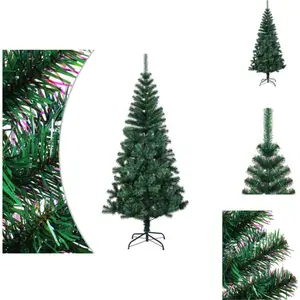 vidaXL Arbre de Noël artificiel pointes irisées vert 240 cm PVC - Sapi... pas cher