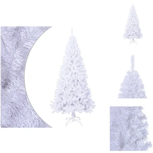 vidaXL Arbre de Noël artificiel avec branches épaisses Blanc 210 cm PV... pas cher