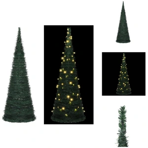 vidaXL Sapin de Noël Pop-Up artificiel avec éclairage Vert 180 cm - Sa... pas cher