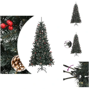 vidaXL Arbre de Noël artificiel avec support Vert 240 cm PVC - Sapins ... pas cher