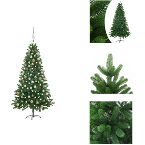 vidaXL Sapin de Noël artificiel avec éclairage & boules 150 cm Vert - ... pas cher