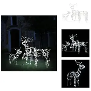 vidaXL Cordon lumineux de Noël 3 pcs Rennes 229 led - Guirlande Lumine...Vendu parkaufland